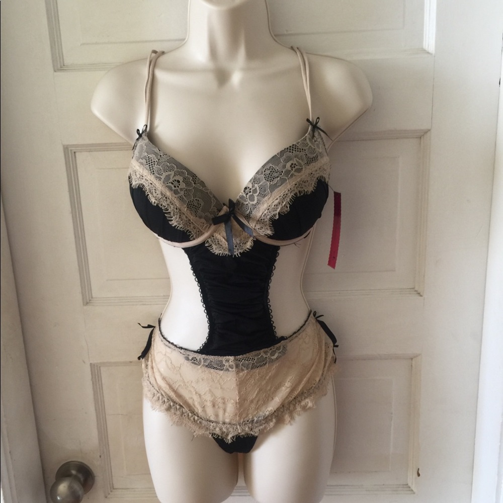 Black and nude sexy lingerie